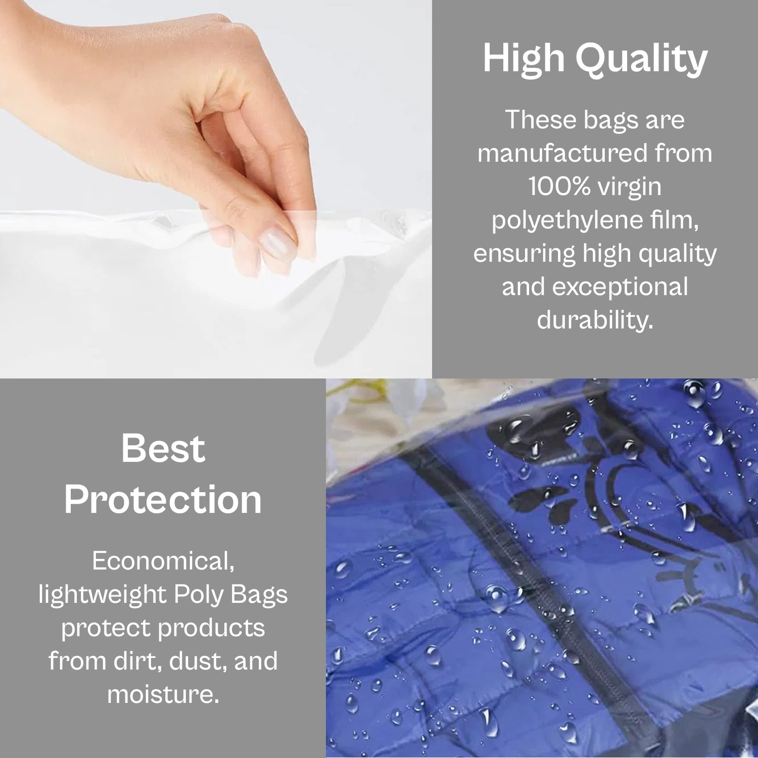 1000 Pieces 12″ x 18″, Poly Bags with Top Opening for Shipping, 1 Mil