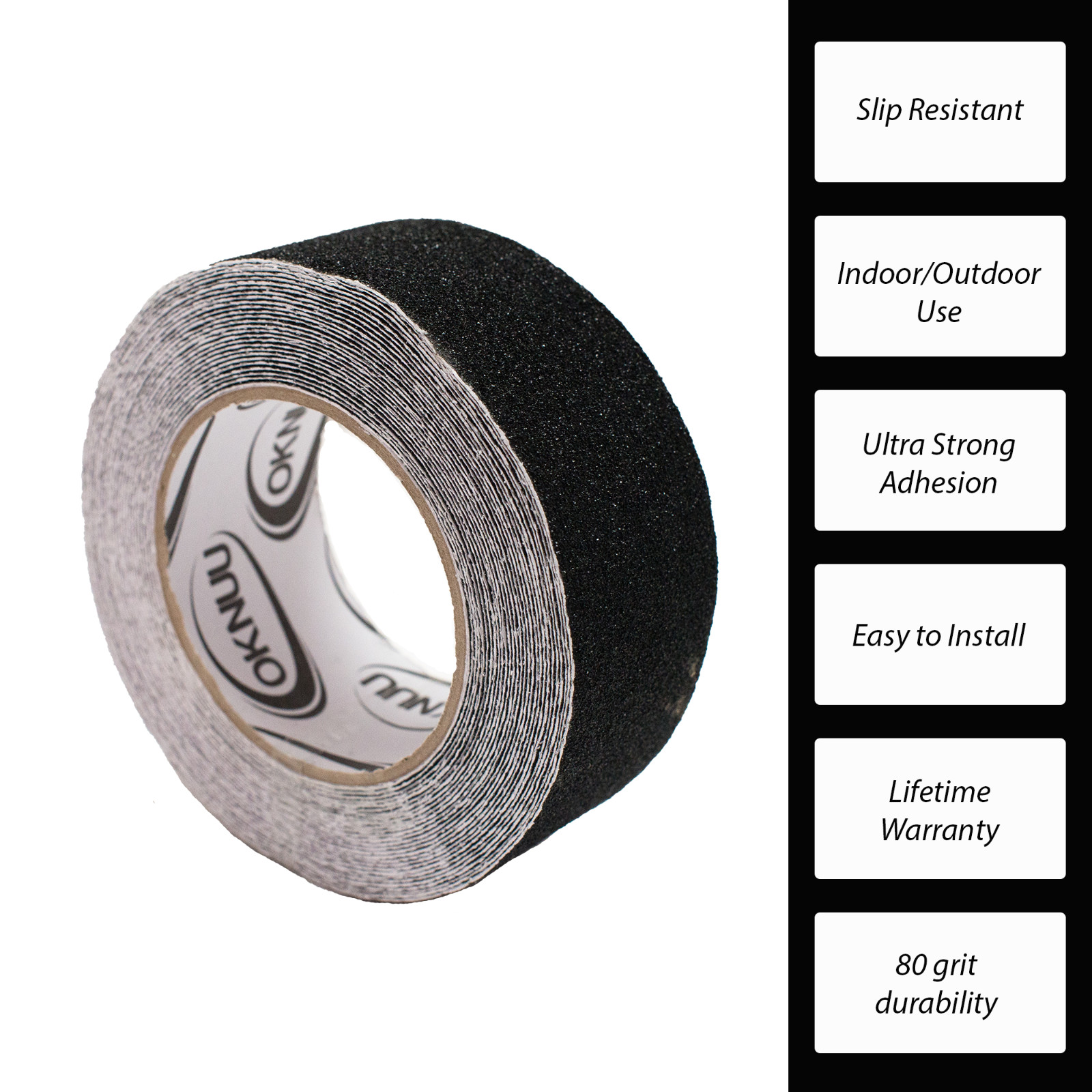 2″ or 4″ Anti Slip Non Skid High Traction Safety Grit Tape Strip Roll 30′ feet