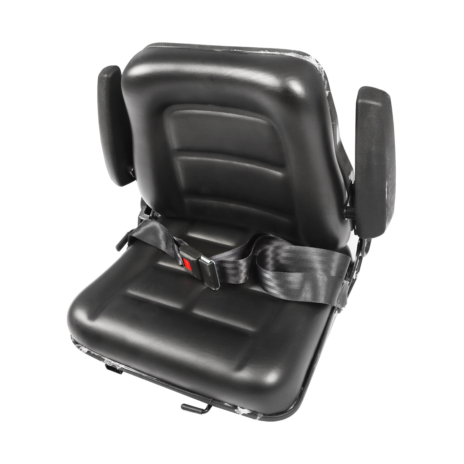 Adjustable Backrest Tractor Seat w/Safety Belt & Armrest Universal Forklift Seat