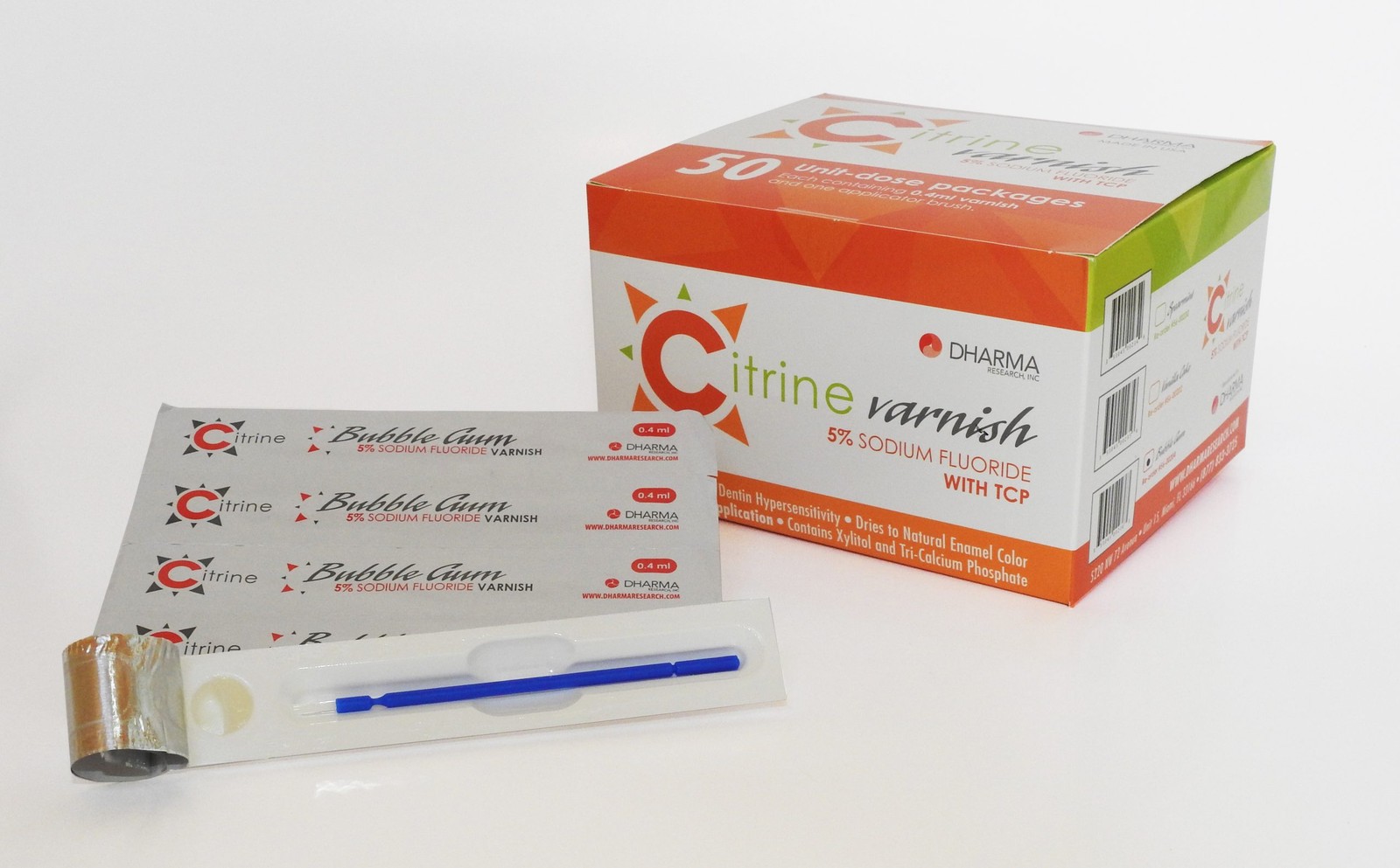 Dharma Citrine Fluoride Varnish Caramel x50 Dental Fluoride Treatment