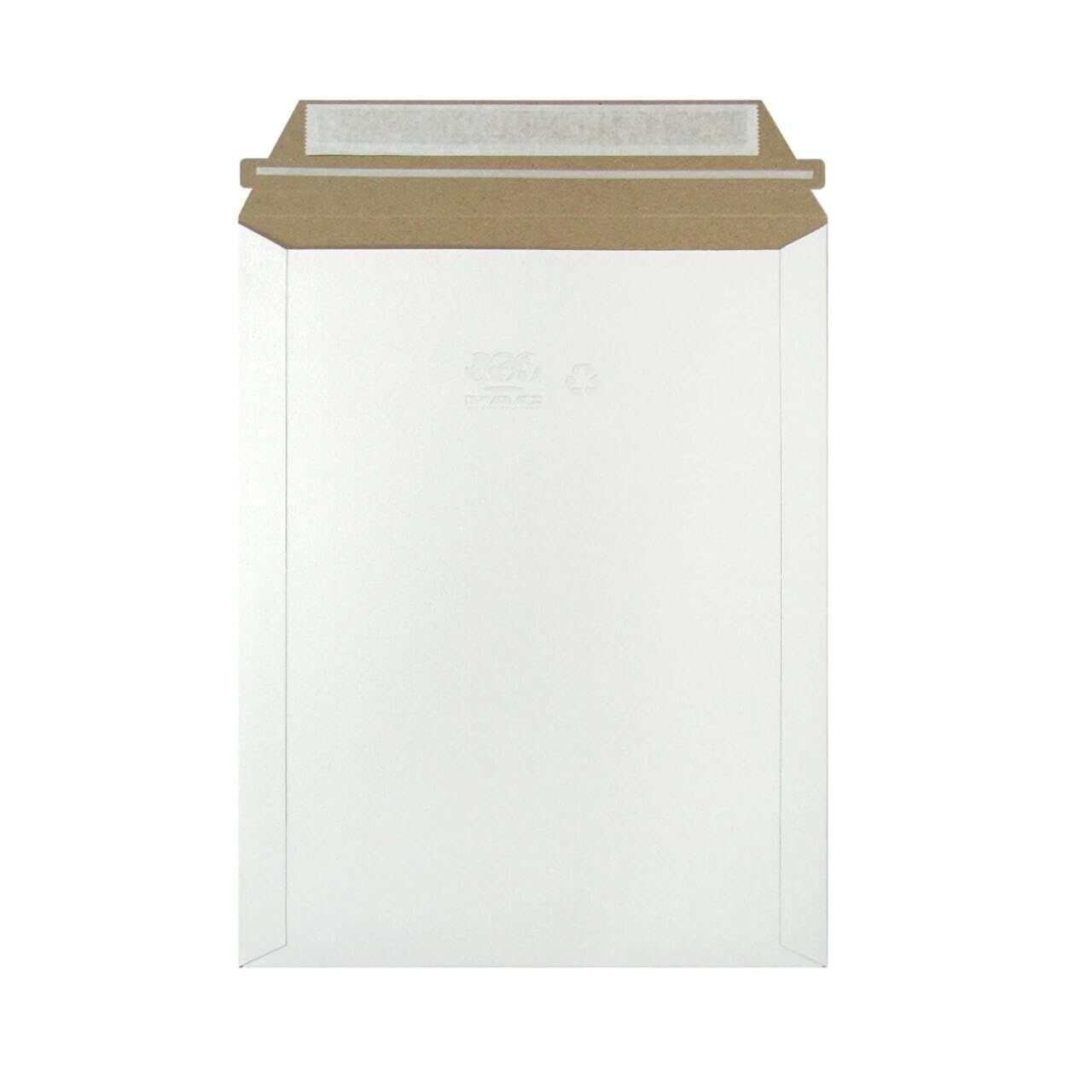 50 – 9×11.5 White Rigid Stay Flats Self-Seal Cardboard Envelope Mailers 9″x11.5″