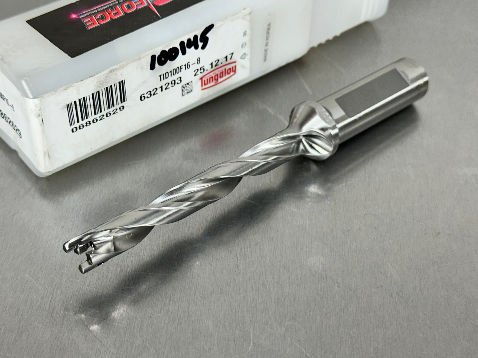 Tungaloy TID100F16-8 Indexable Drill 10mm 8xD Drill Meister Replaceable Tip