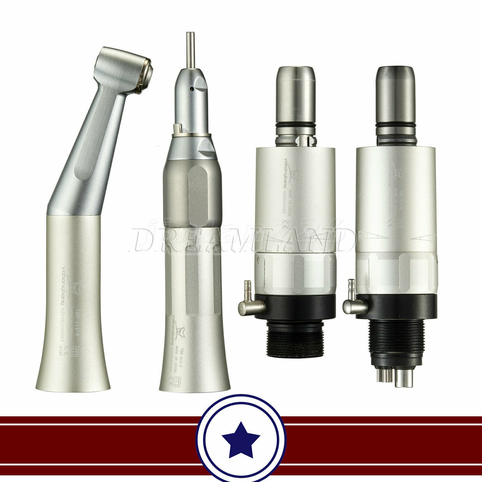 NSK Style Dental Low Speed Handpiece Contra Angle Straight Air Motor 2/4H YX4