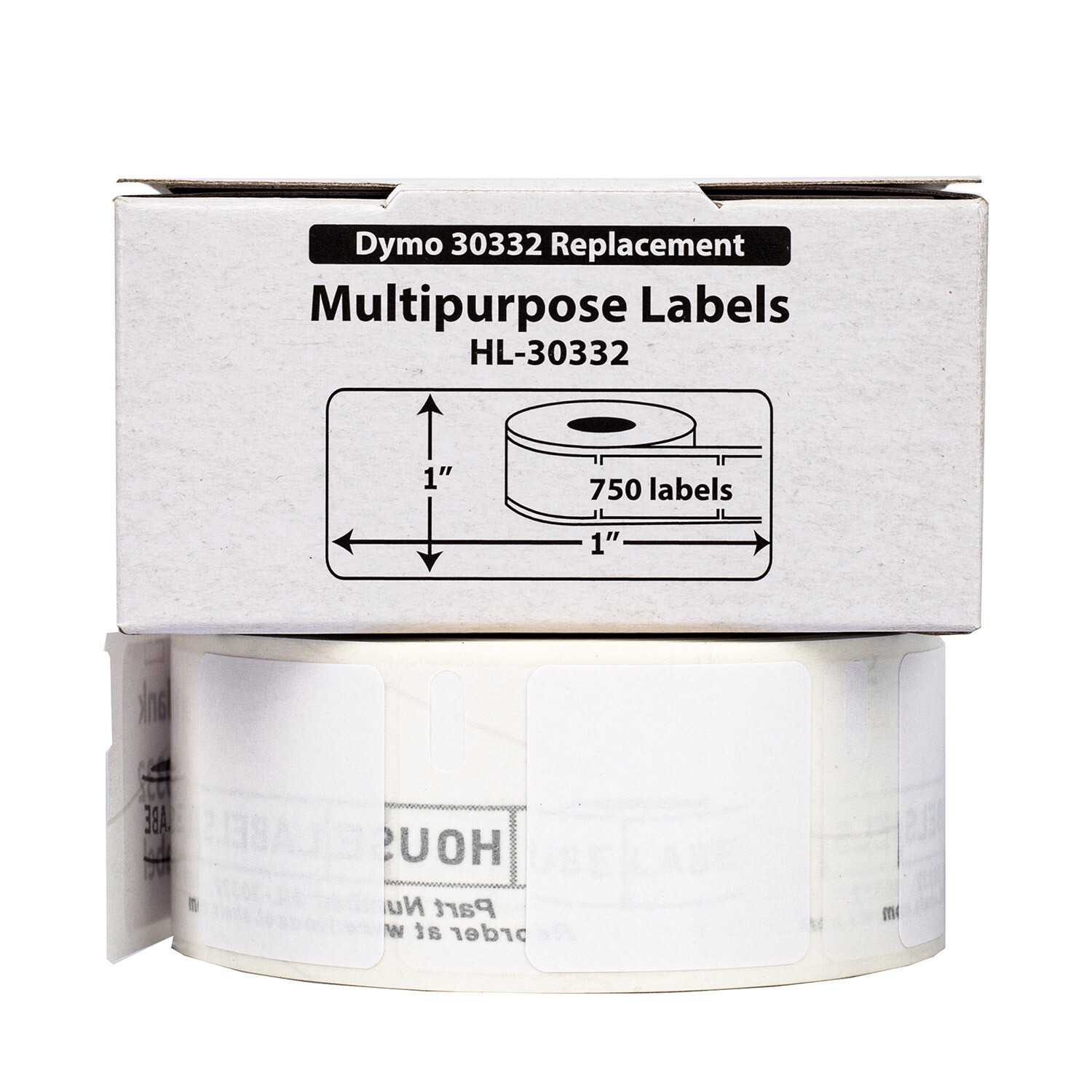 DYMO 30332 1×1 Direct Thermal Multipurpose Labels (1″ x 1″) – (10) Rolls of 750