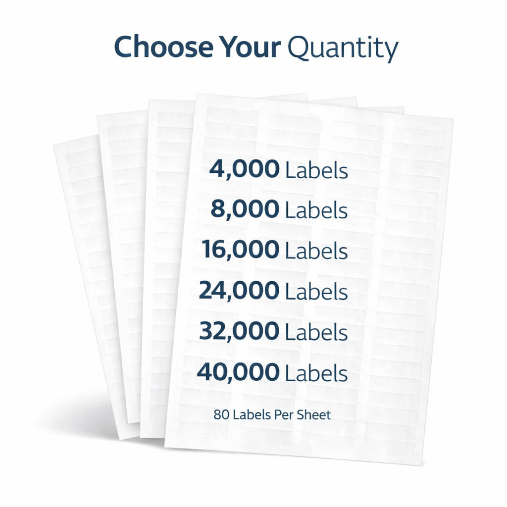 1/2″ x 1-3/4″ White Address Labels 80/Sheet Laser & Inkjet Compatible