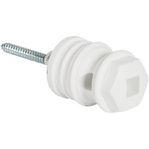 (25)-Dare Screw-On White Polyethylene Hex Head Electric Fence Insulator 3999 HD