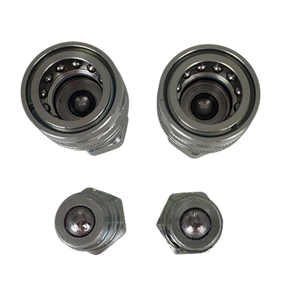 2Sets For Pioneer Ball Style 1/2″ NPT Hydraulic Coupler Quick Connect Coupling