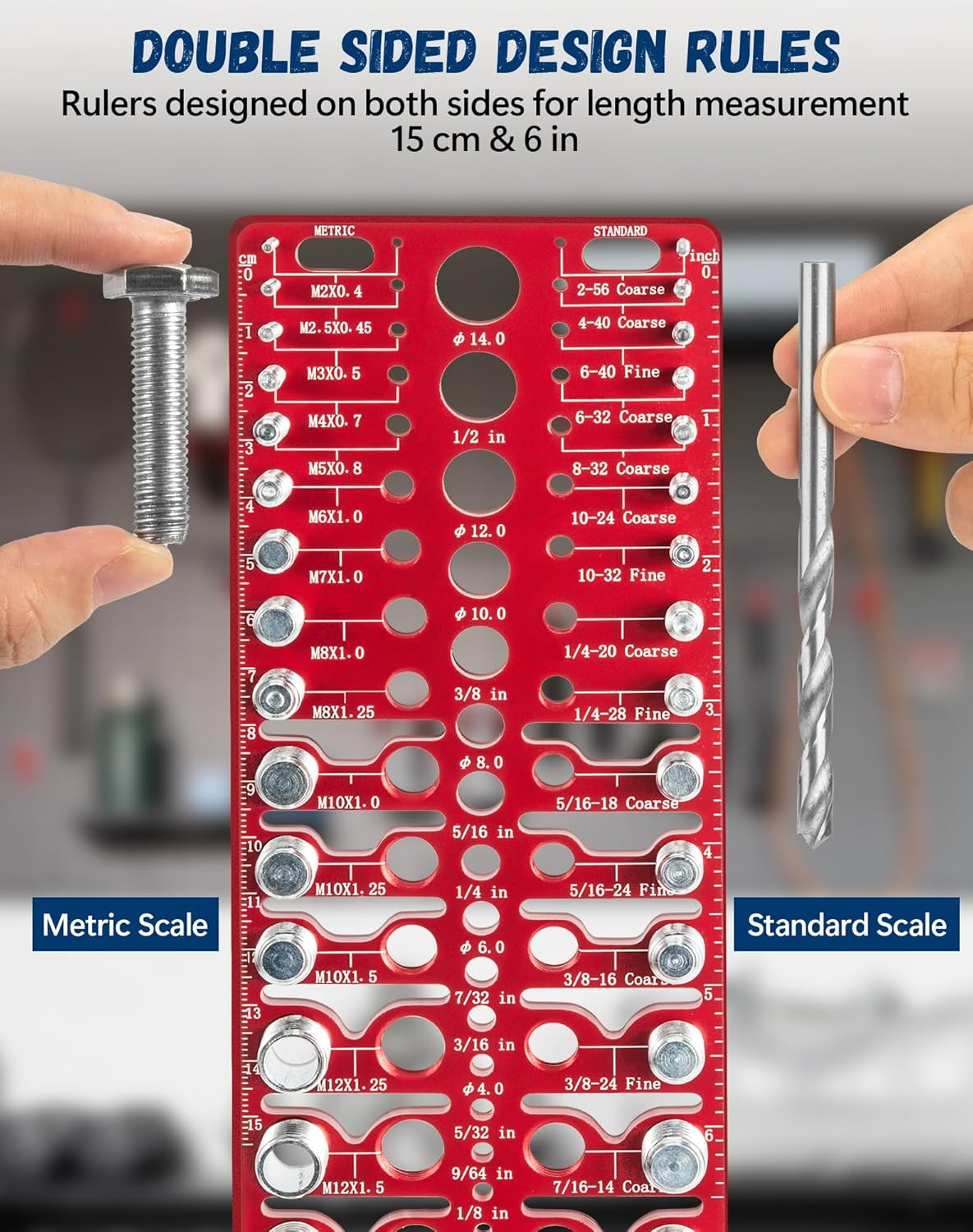 57 Nut and Bolt Thread Checker – Thread Checker Standard and Metric Bolt and Nut