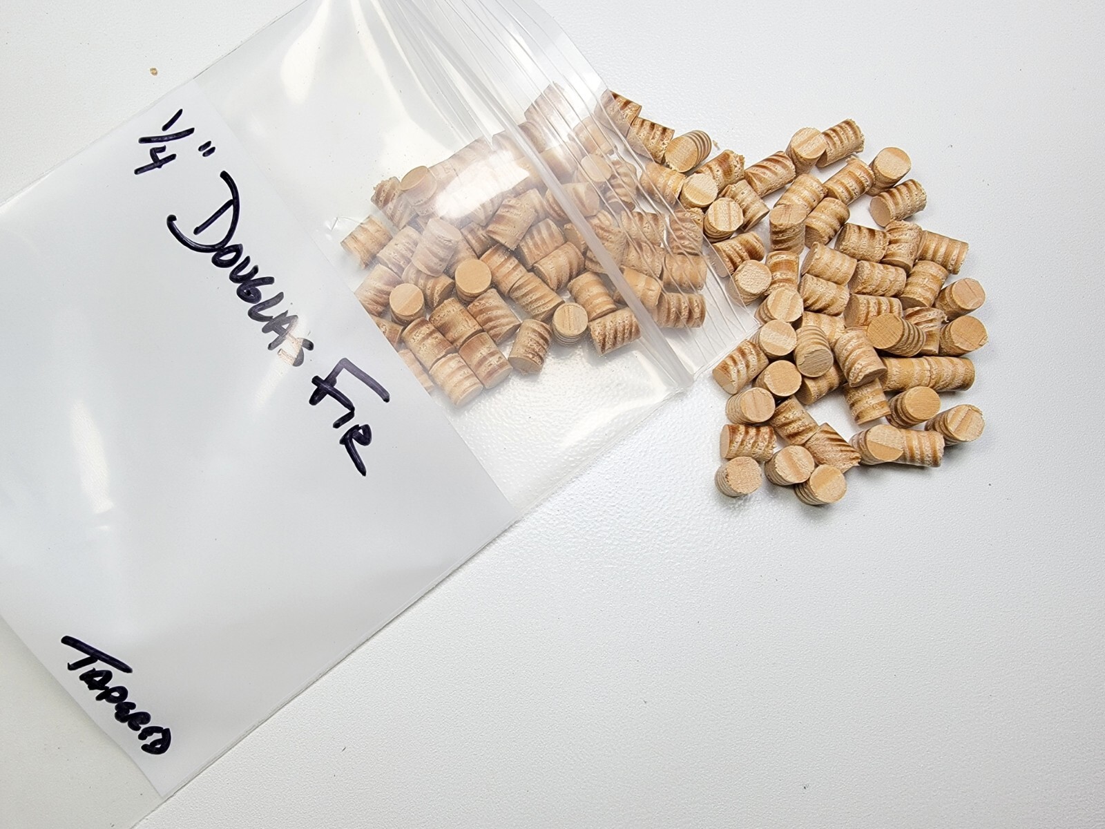 Douglas Fir Tapered Wood Plugs, 1/4, 5/16, 3/8, 1/2, 3/4″ diameters