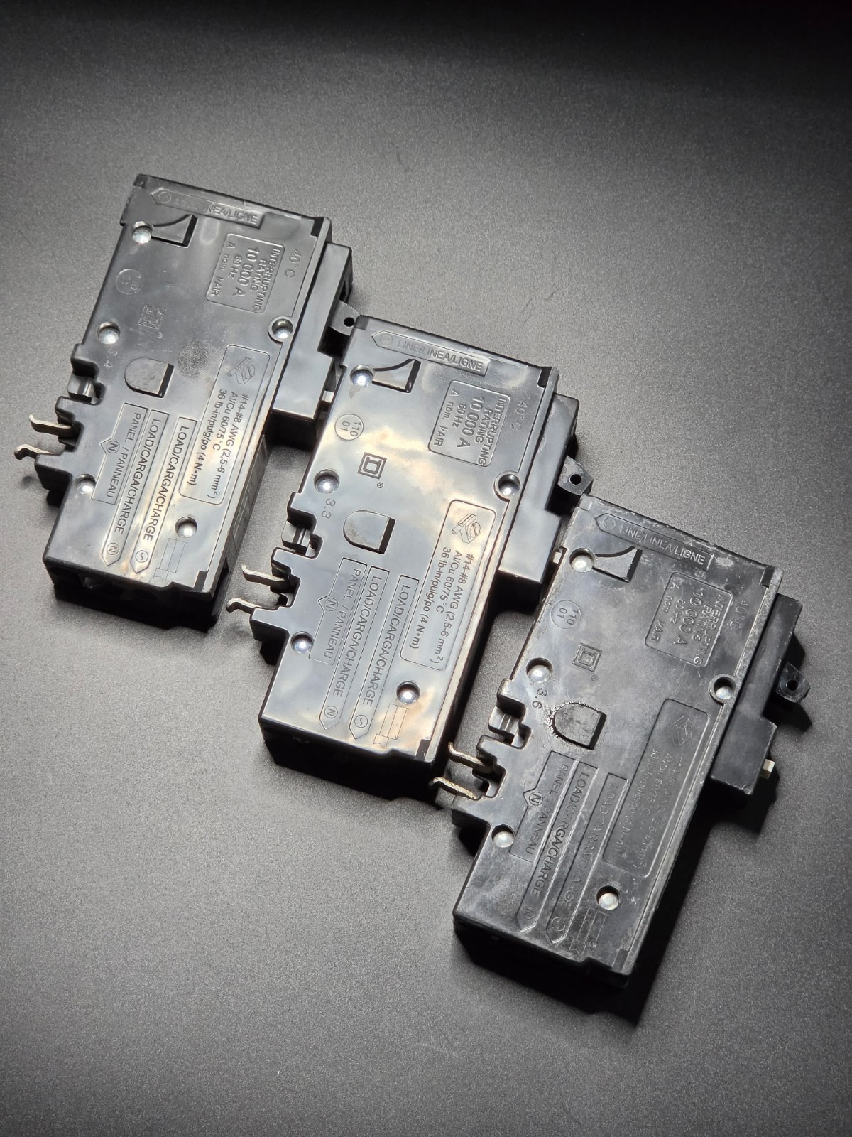 Square D HOM115PCAFI – LOT OF 3 *1 NEW-2 USED* Arc Fault (AFCI) Circuit Breaker