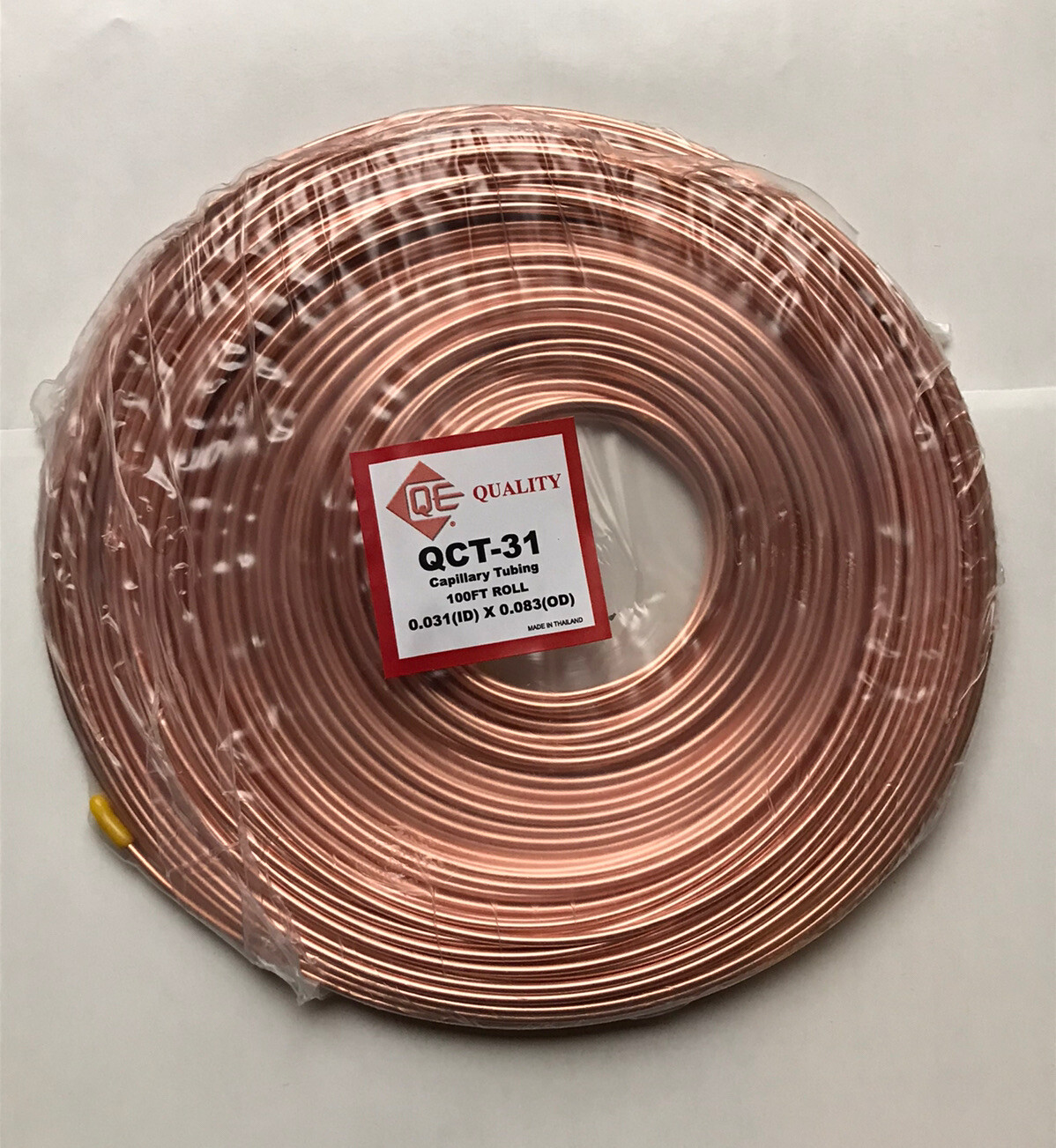 REFRIGERATION COPPER CAPILLARY TUBING 0.031″ (ID) x 0.081″ (OD) x100 FT ROLL