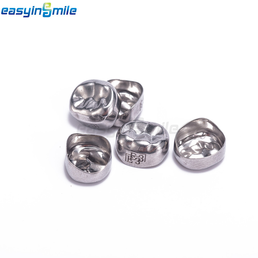 Dental Kids Crown Stainless Steel Crown Primary Molar Pediatric EASYINSMILE 5Pcs