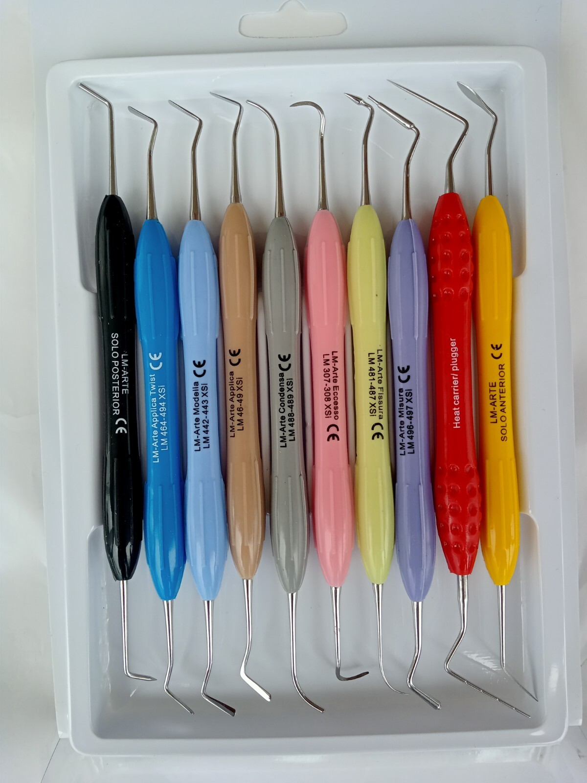 German 10Pcs Dental LM Arte Composite Filling Instruments Silicone Handle