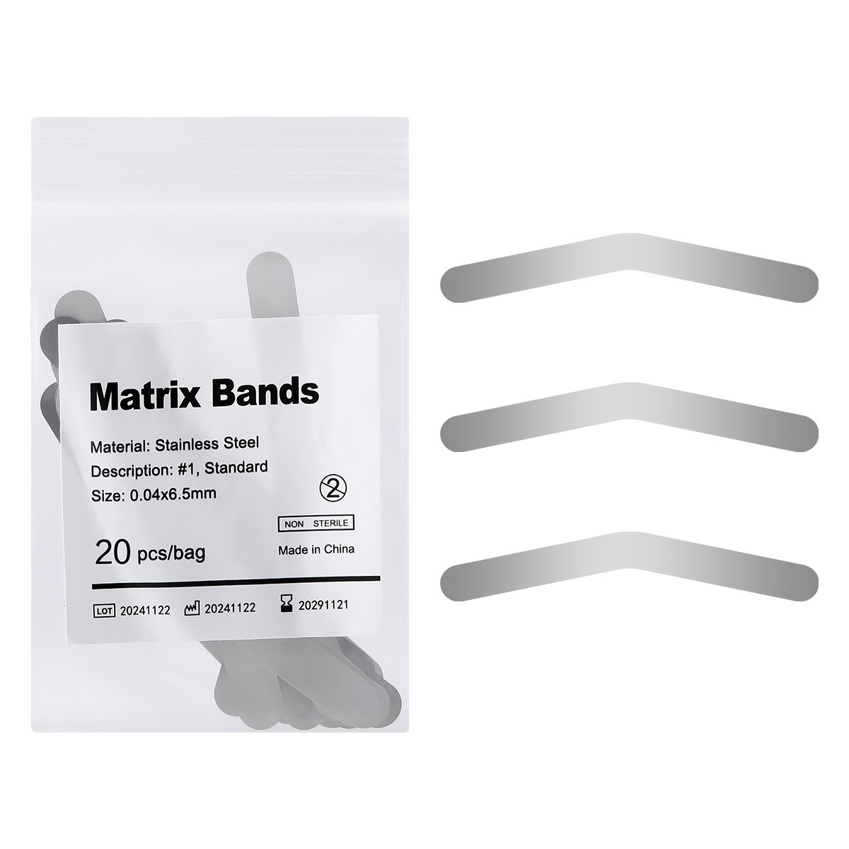 Dental Universal Matrix Bands Tofflemire Stainless Steel 0015′ Bands #1 #2 #13