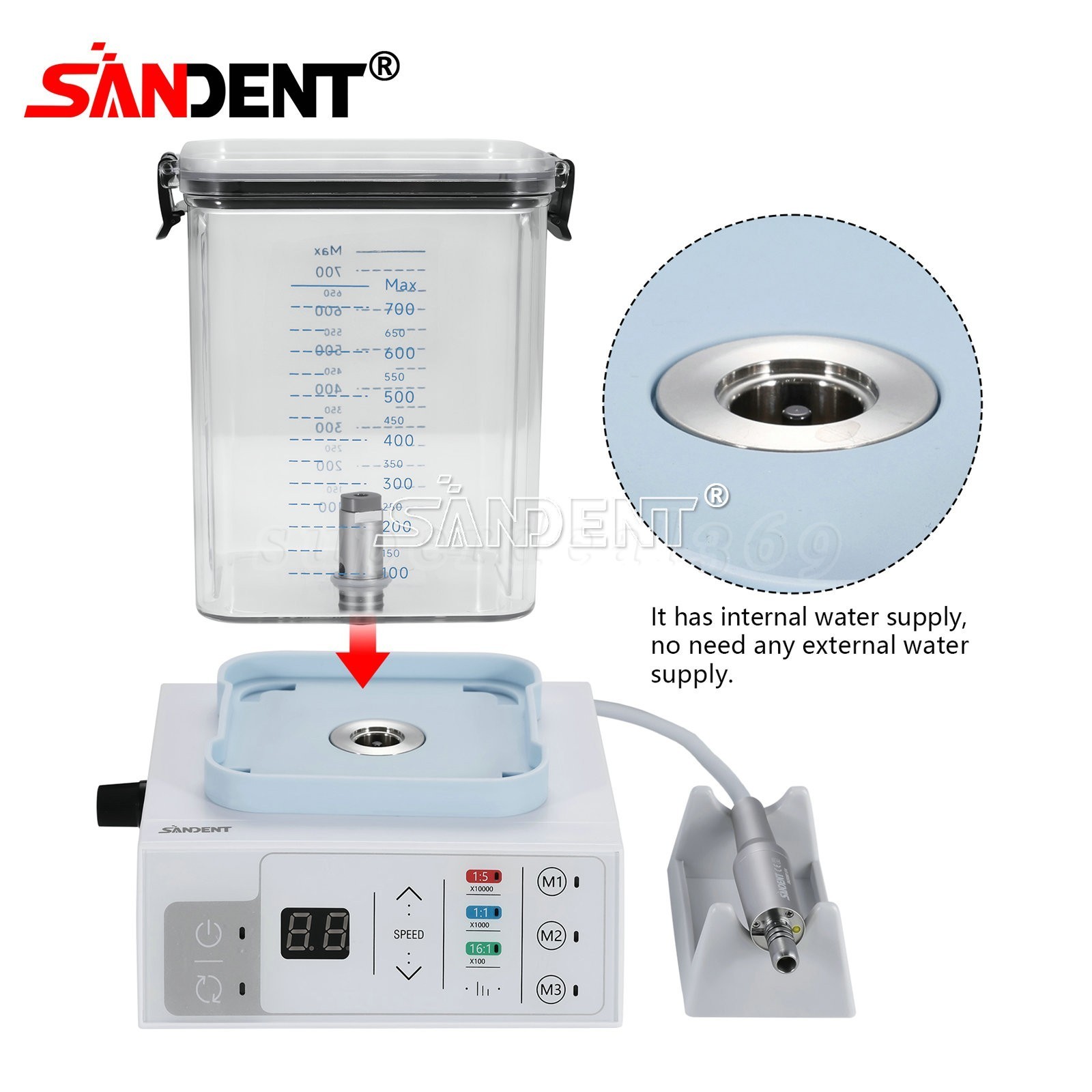 Dental Brushless LED Electric Micro Motor For Practice/1:5 Increasing Handpiece