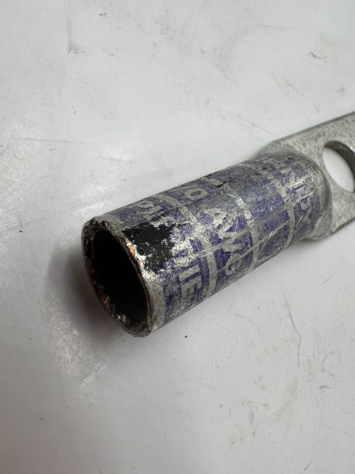 QTY 6 Purple Die 15 Lug Cooper Crimp Burndy YA28-2N 4/0 AWG STR N200 2 Hole 1/2″