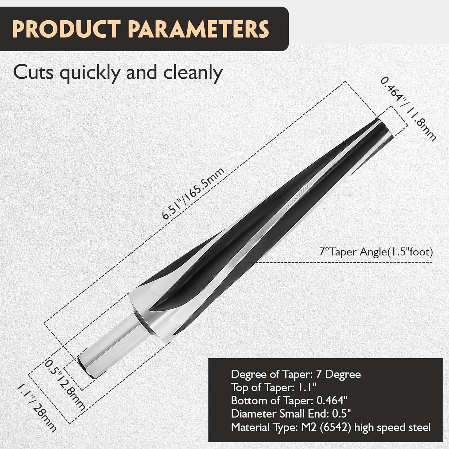 1 PCS 7 Degree Ball Joint Tapered Reamer Reamer Bit Universal Reamer Tool2569