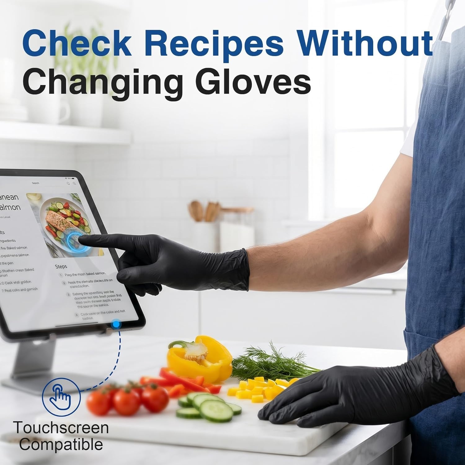 Disposable Gloves – Latex-Free Black Vinyl (1000)