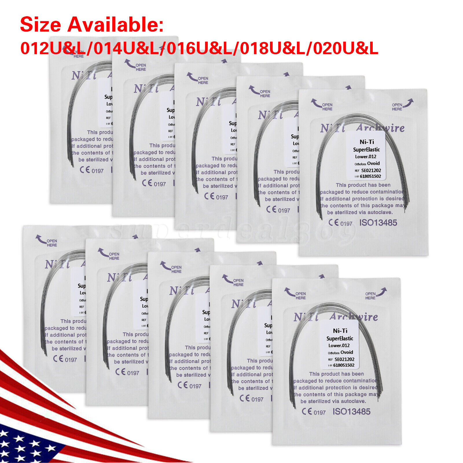 Dental Orthodontic Arch Wire Super Elastic NITI Round All Size Ovoid Form
