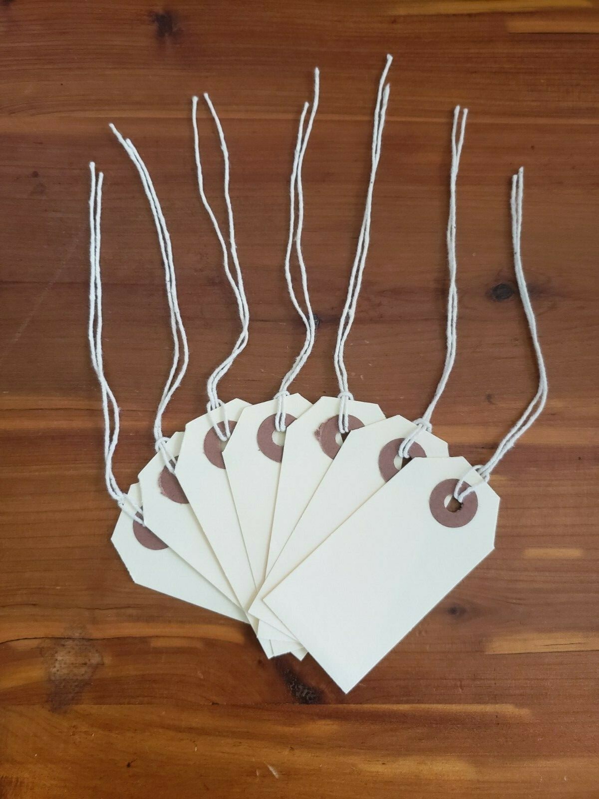 Manila Tags w/ String Shipping Hang Label Pre Strung Scrapbook Size 1 2 3 4 5 6