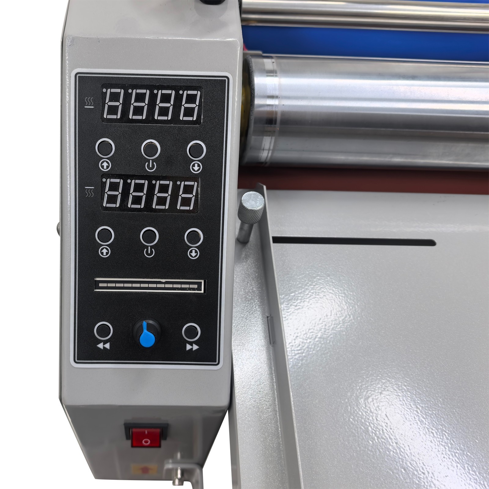 13″ Steel Roller Laminator Hot&Cold Laminating Machine Adhesive Roll Laminater