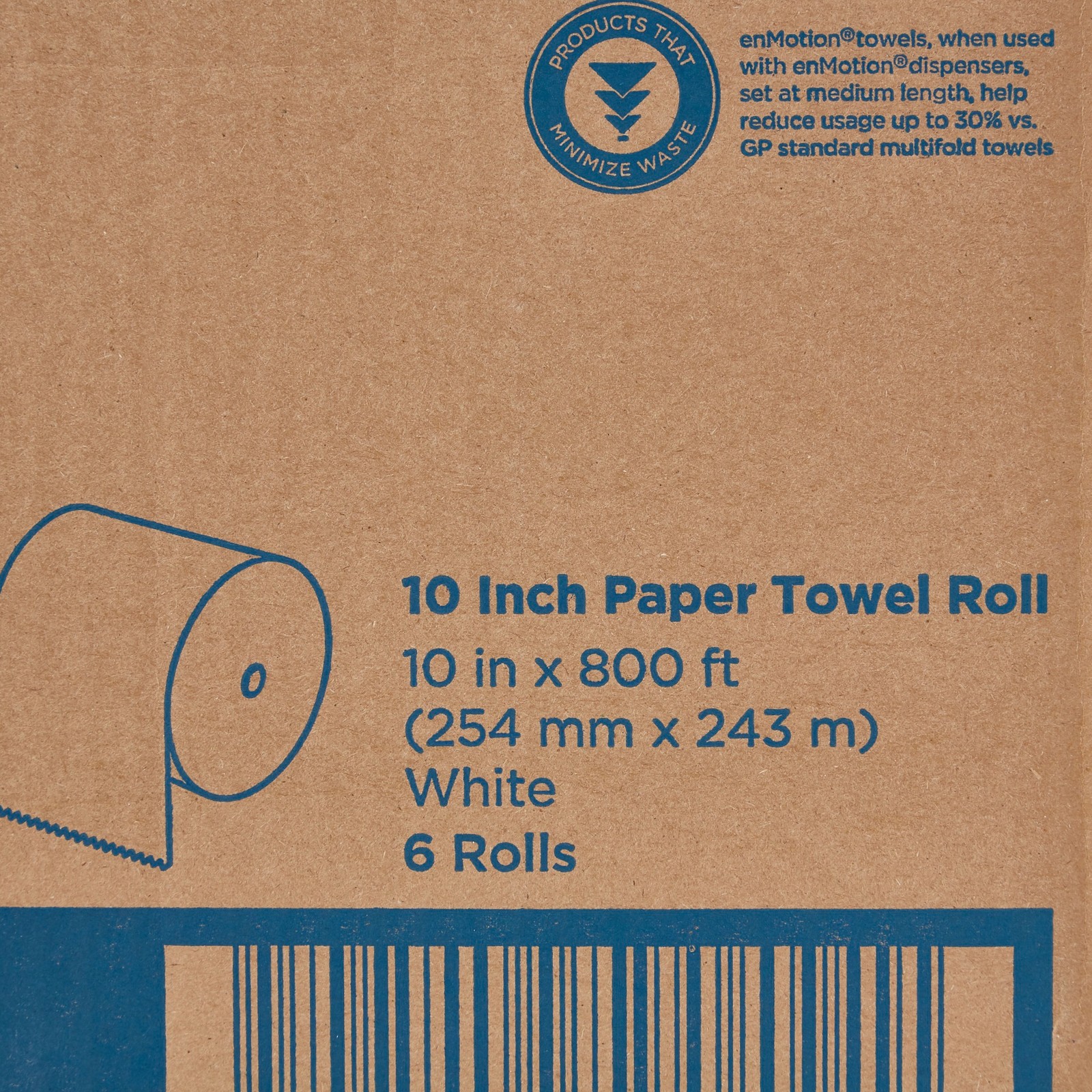 Georgia Pacific enMotion Paper Towel Rolls 10″ x 800′ White 1 Ply – 6 Rolls