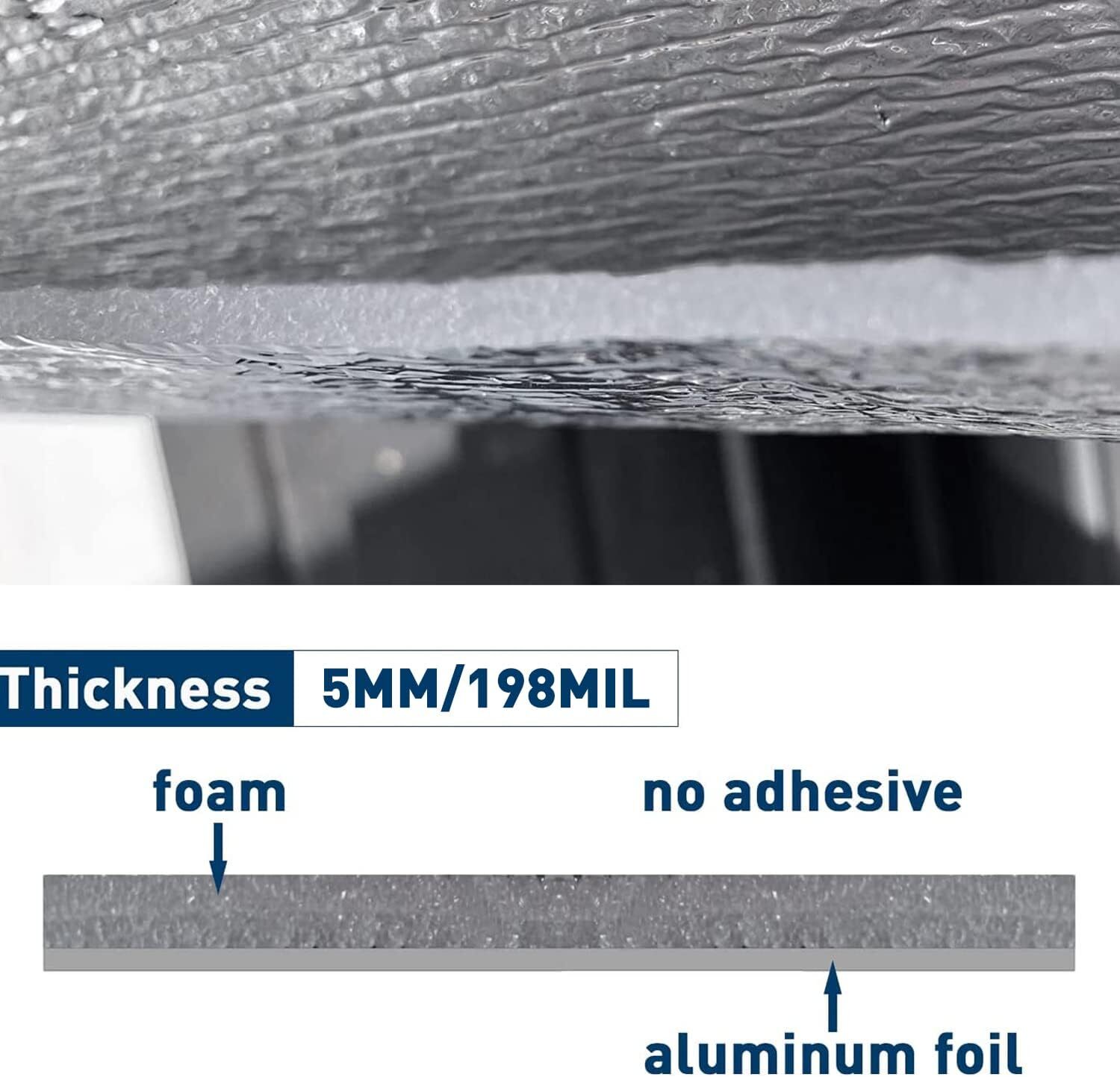 5MM Reflective Aluminum Foil Insulation Perforated Attic Roof Radiant Barrier US