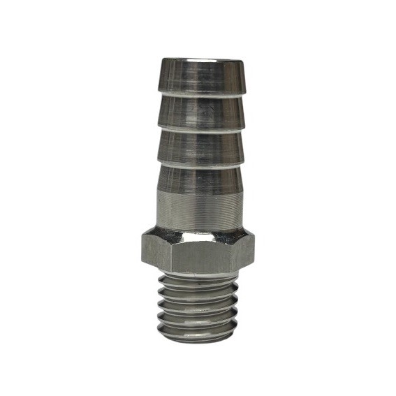 M10X1.5 Male Thread To 10mm 3/8” Hose Barb Stainless Steel Fitting Adapter