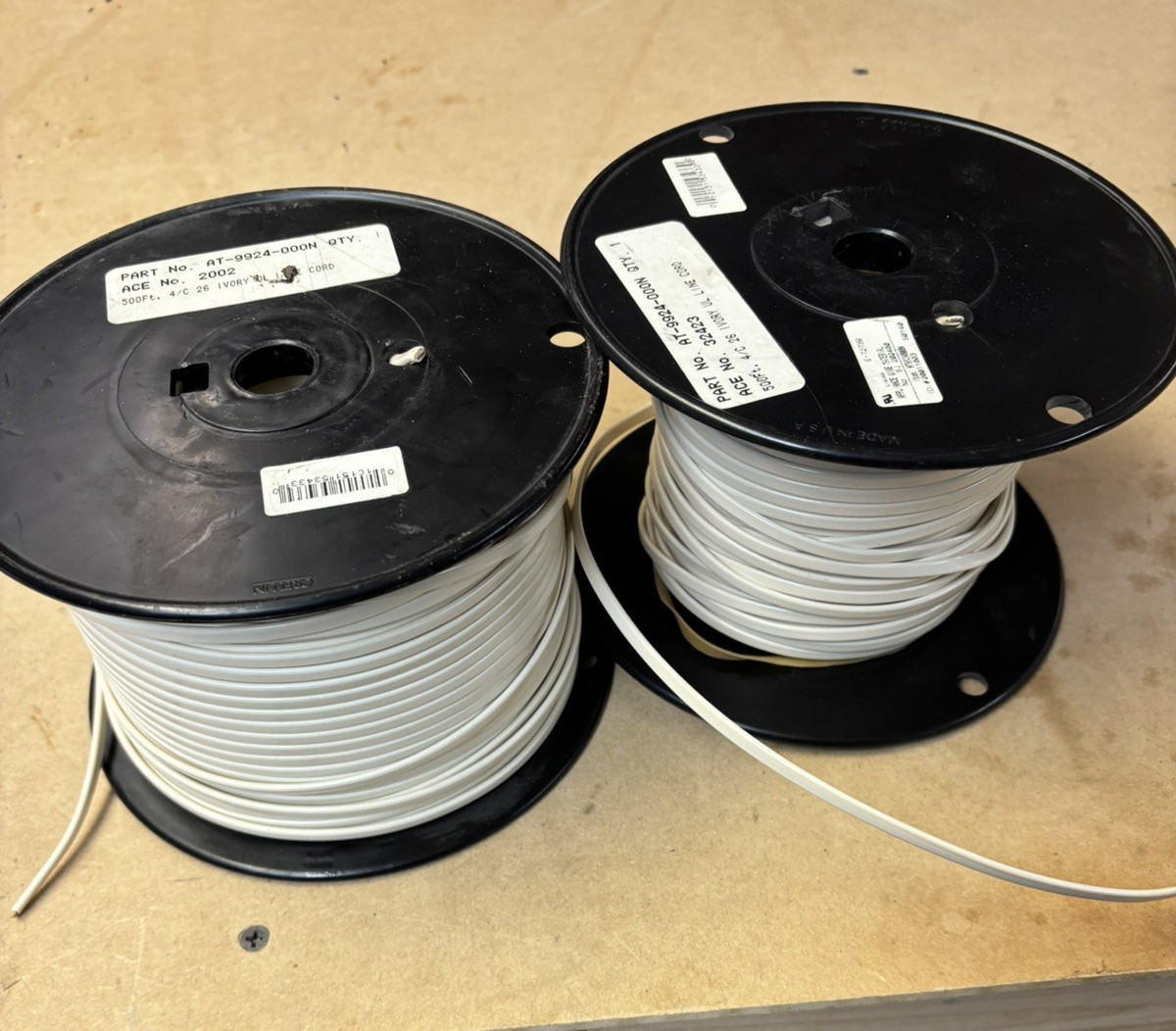 4/C 26G wire Ivory UL Line Cord. Approx. 700 feet.