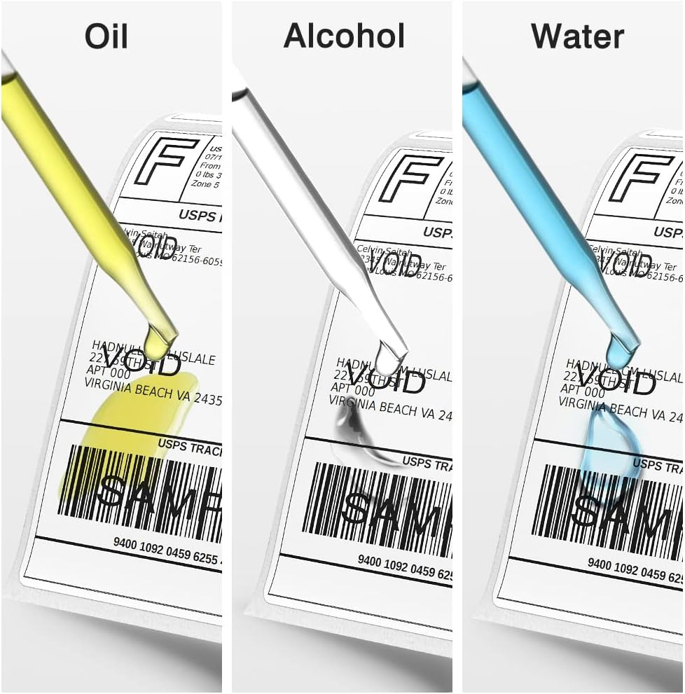 500 Fanfold Direct Thermal Shipping Labels – 4X6, Compatible with Rollo, MUNBYN,