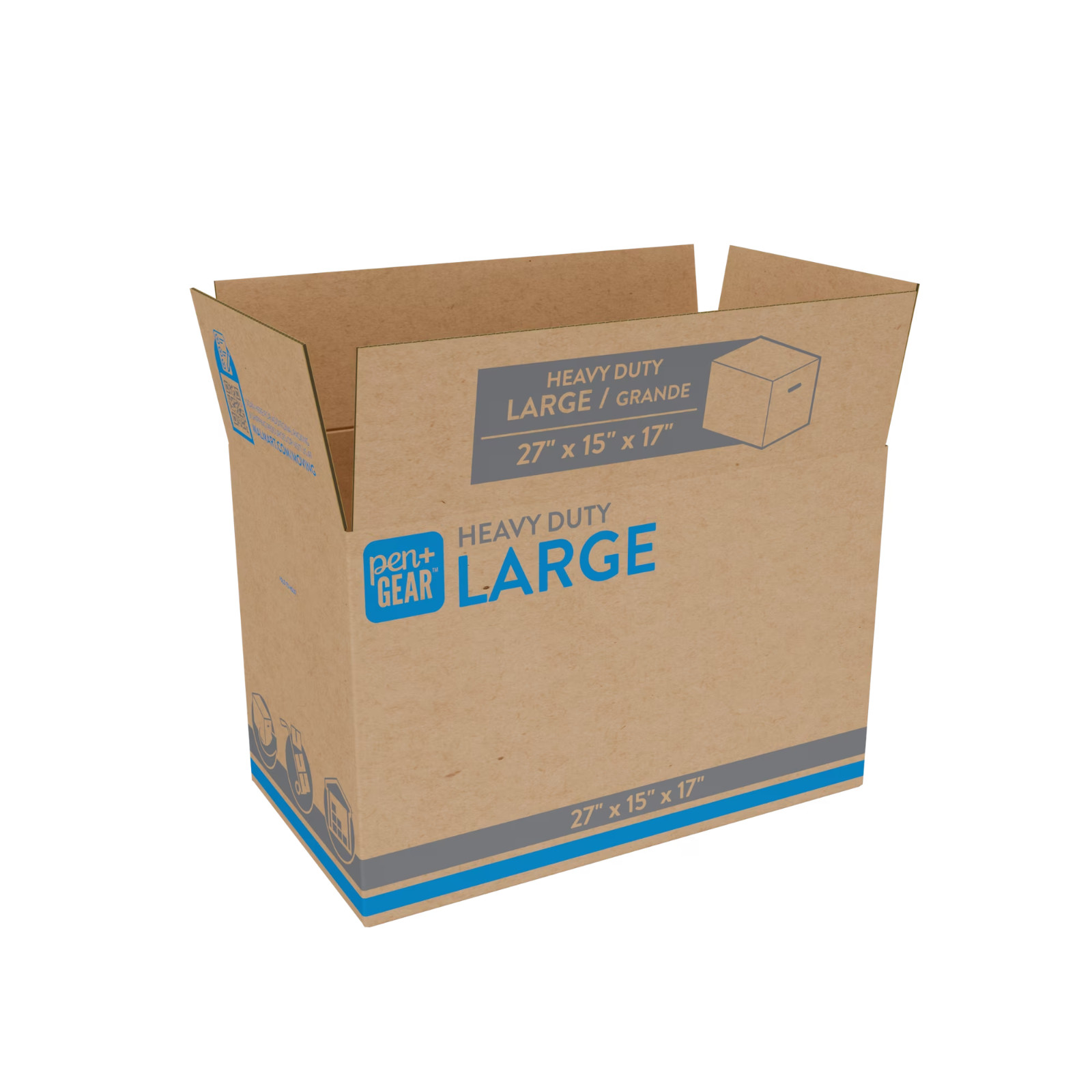 (10 pack) Pen+Gear Large Heavy Duty Kraft Moving Boxes, 27L x 15W x 17H