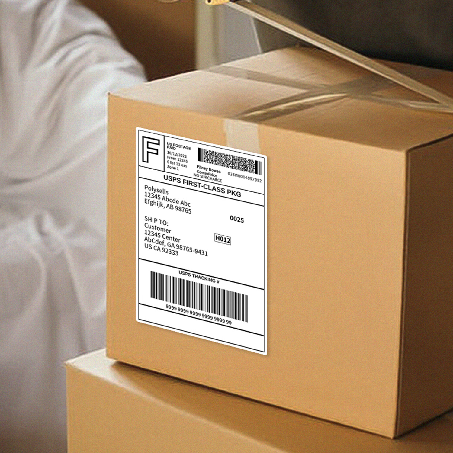 Shipping Labels 8.5×5.5 half sheet Self Adhesive 2 Per Sheet POLYSELLS