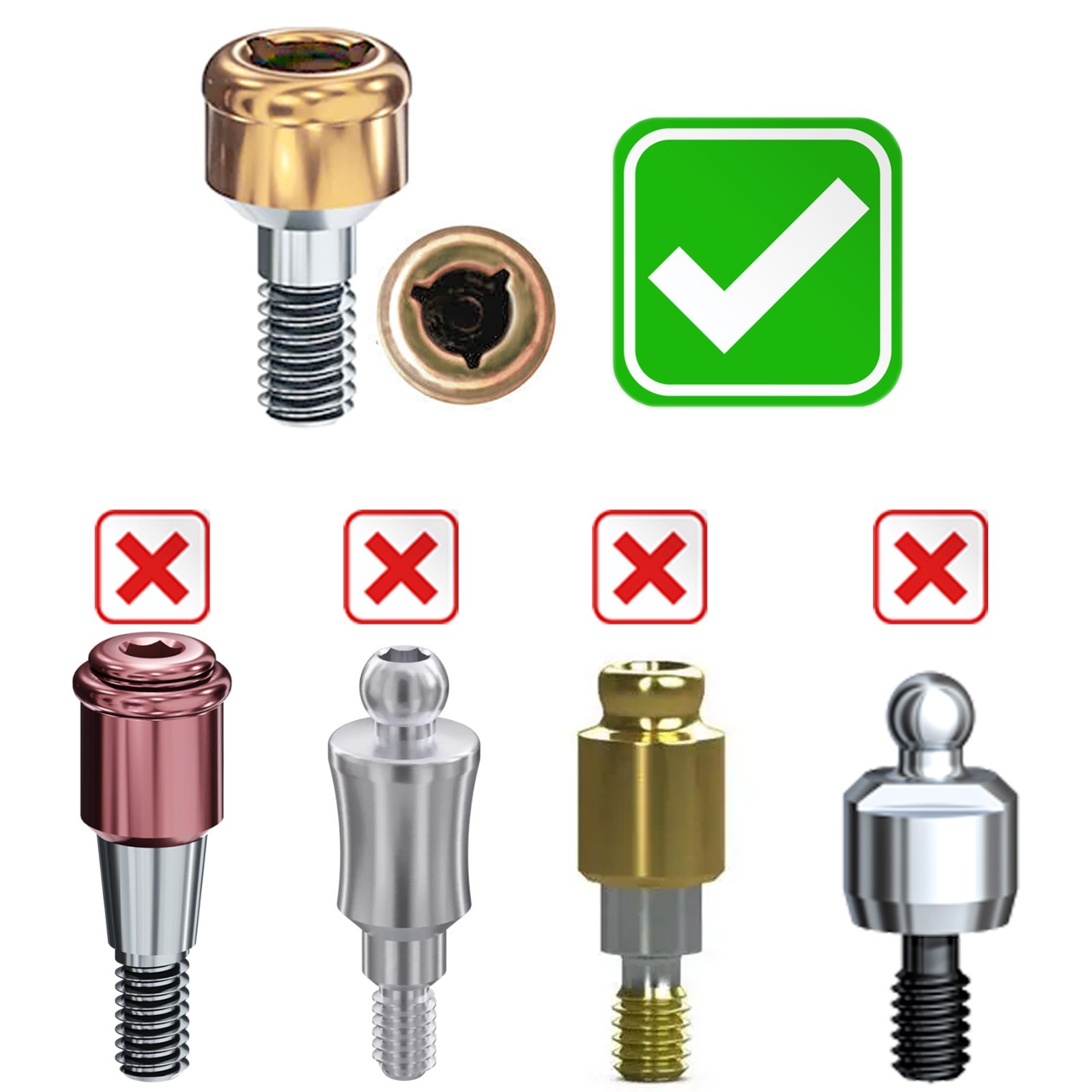 US Dental Ti Abutment NP fit Zest Locator for NobelBiocare NobelActive Implants