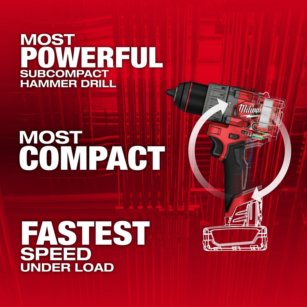 Milwaukee 3404-20 M12 FUEL 1/2″ Hammer Drill/Driver