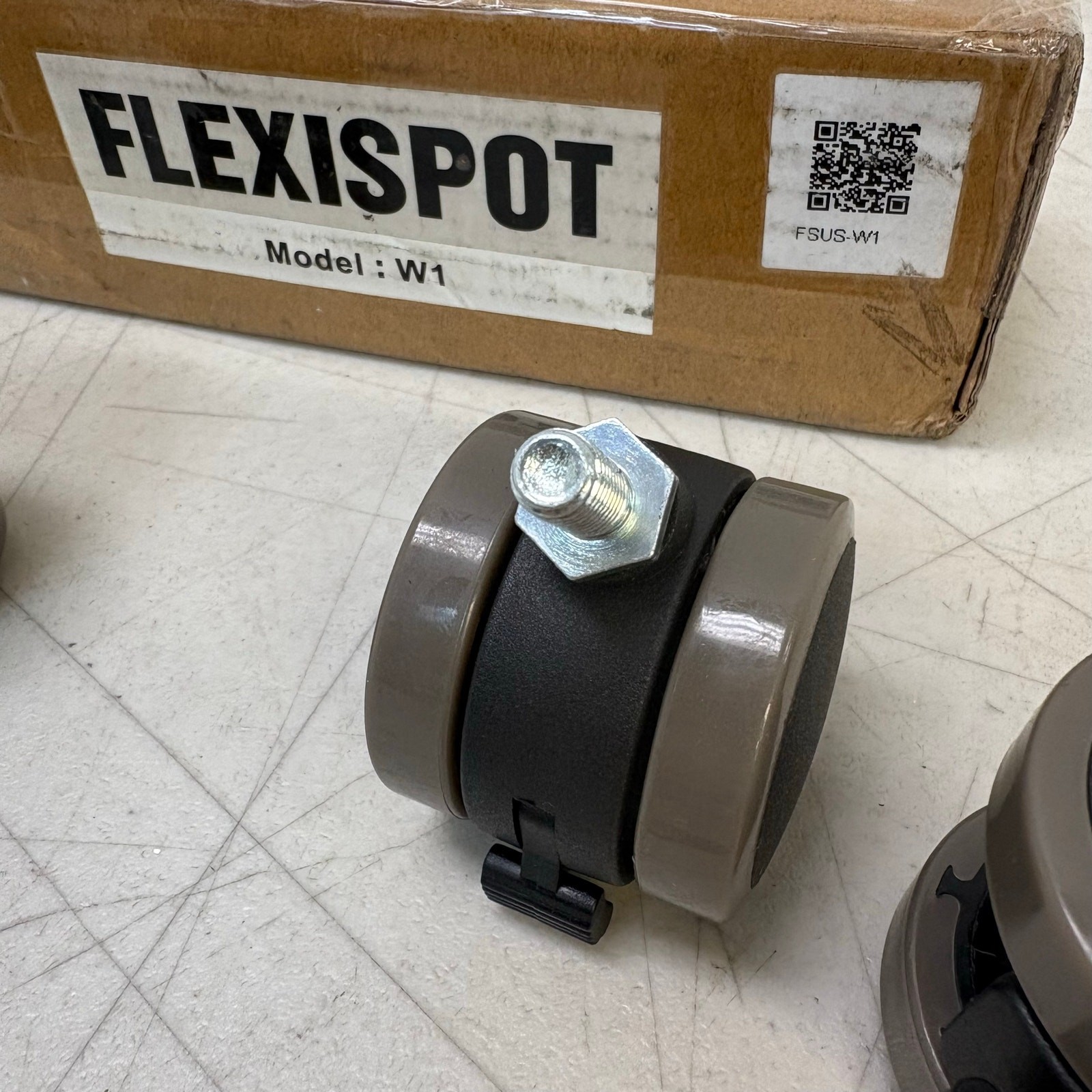Flexispot Standing Desk Casters W1, Set of 4, Office Desk Wheels – Gray/Black