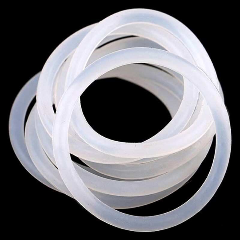 Food Grade O-Ring 5.0 mm Cross Section Clear Silicone Rubber O Rings O.D 17~150m