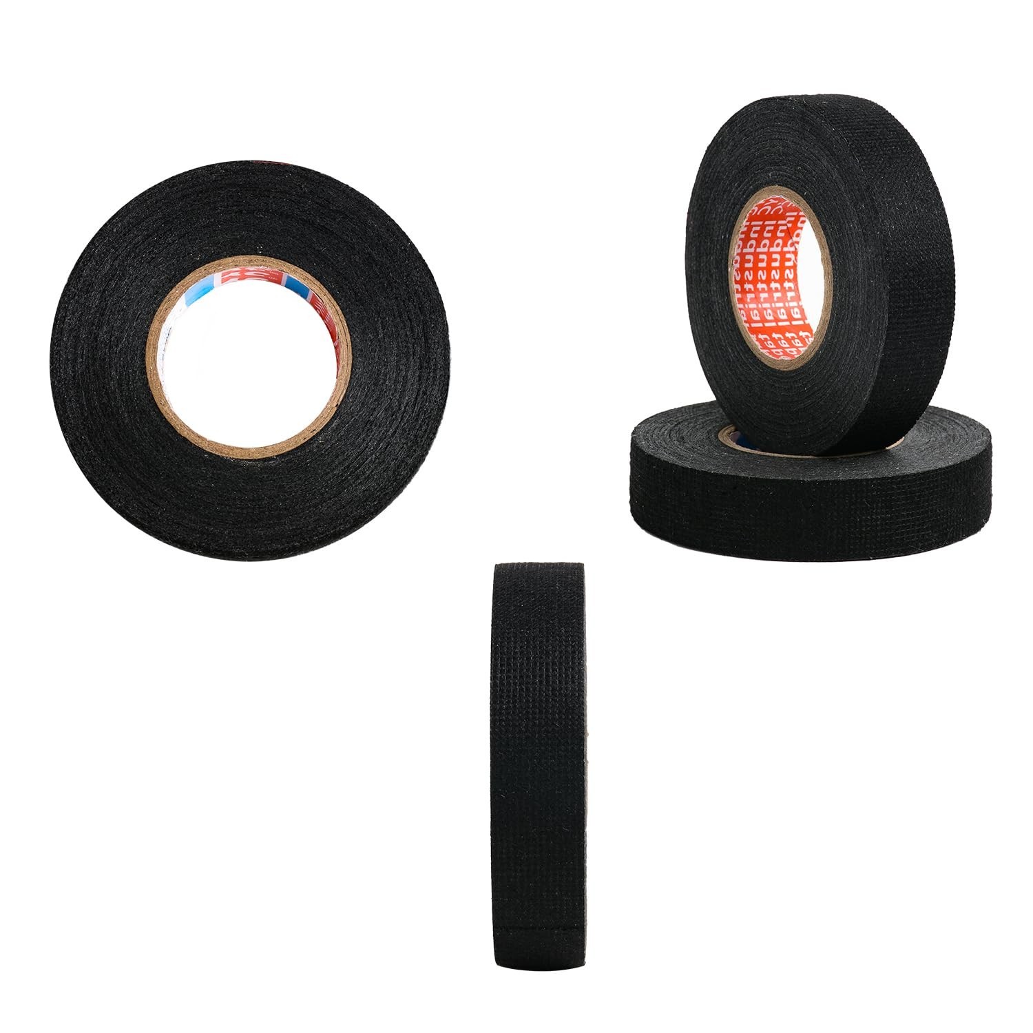 2 Rolls 50Ft Black Wire Harness Cloth Tape Noise Dampening Heat Resistant NEW***