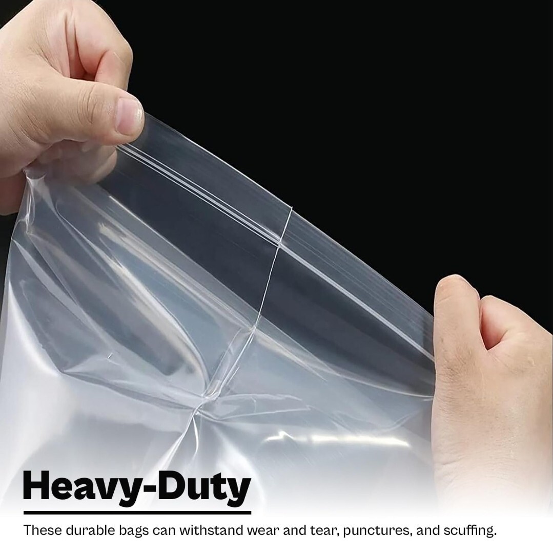 500/PCS White Block 6″x8″ Clear Reclosable Seal Bag Plastic Zip Lock Bags 2Mil
