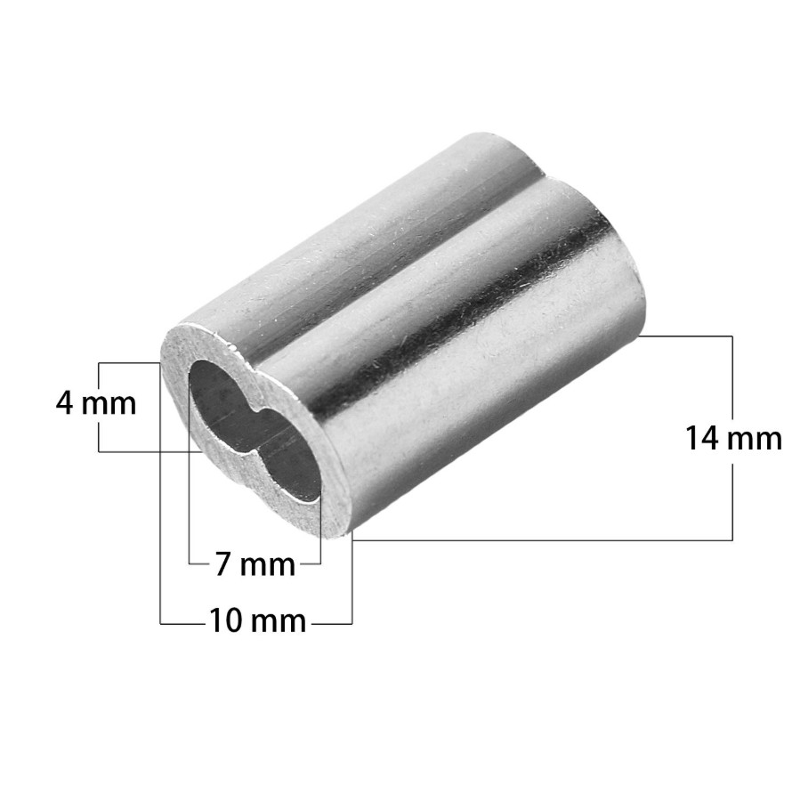 1/8″ (3Mm) Aluminum Crimping Loop Sleeve for Wire Rope, Cable Ferrule (100Pcs)..