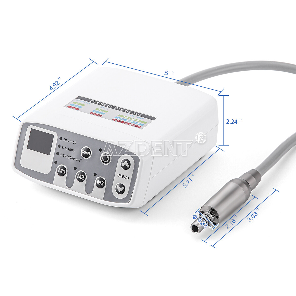 AZDENT Dental Brushless LED Electric Micro Motor /1:5 Increasing Handpiece