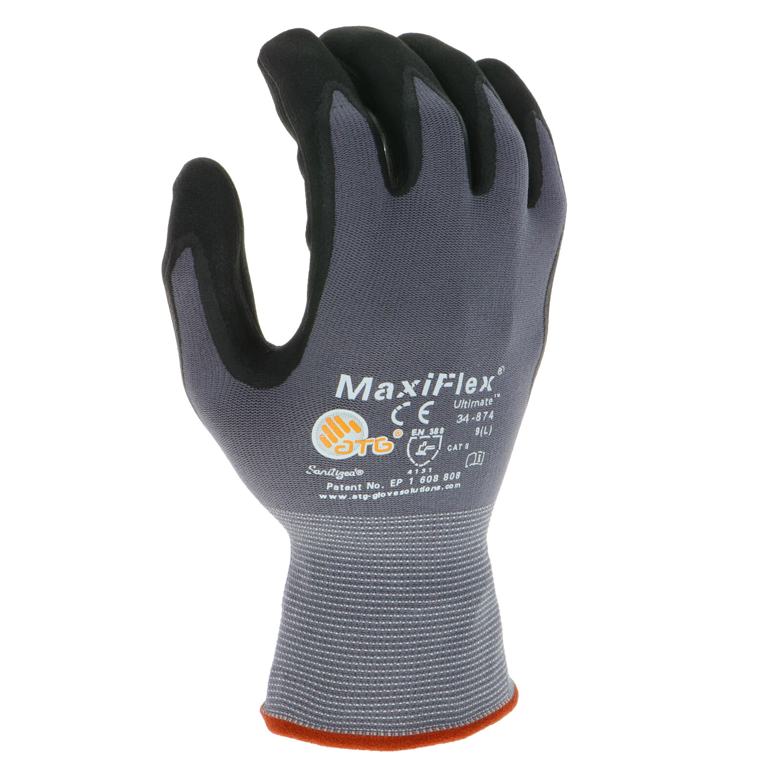 PIP 34-874 MaxiFlex Ultimate Micro Foam Nitrile Grip Coated WORK GLOVES 3 PAIR