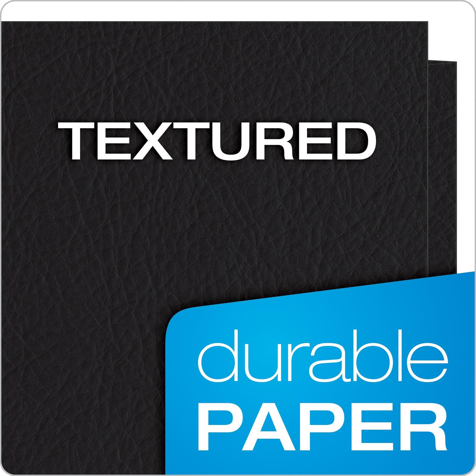 Oxford Twin-Pocket Folders, Textured Paper, Letter Size, Black, Holds 100 She…