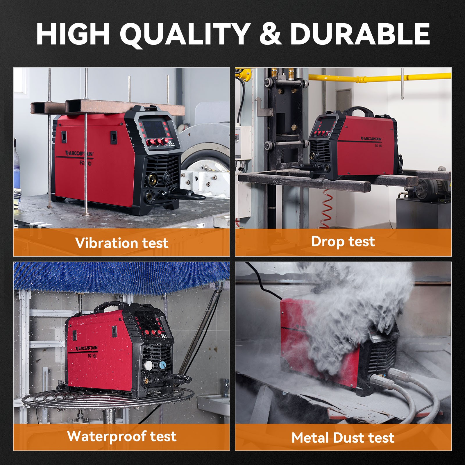 2026 ARCCAPTAIN 200A MIG Welder 110V/220V Gas/Gasless Flux Core Stick Lift Tig