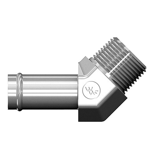 New Male Hose Barb x Male NPT 45 DEG Steel Fitting Multiple Sizes Available 4503