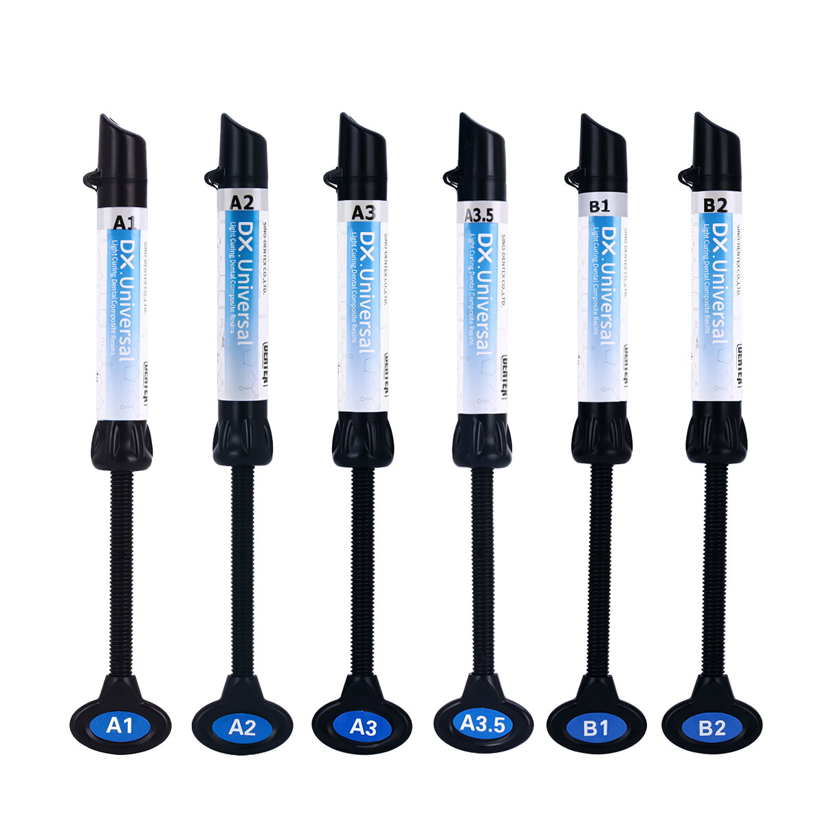 Dentex Dental Universal A1 A2 A3 A3.5 B1 B2 Recambio de Resina Compuesta de Foto