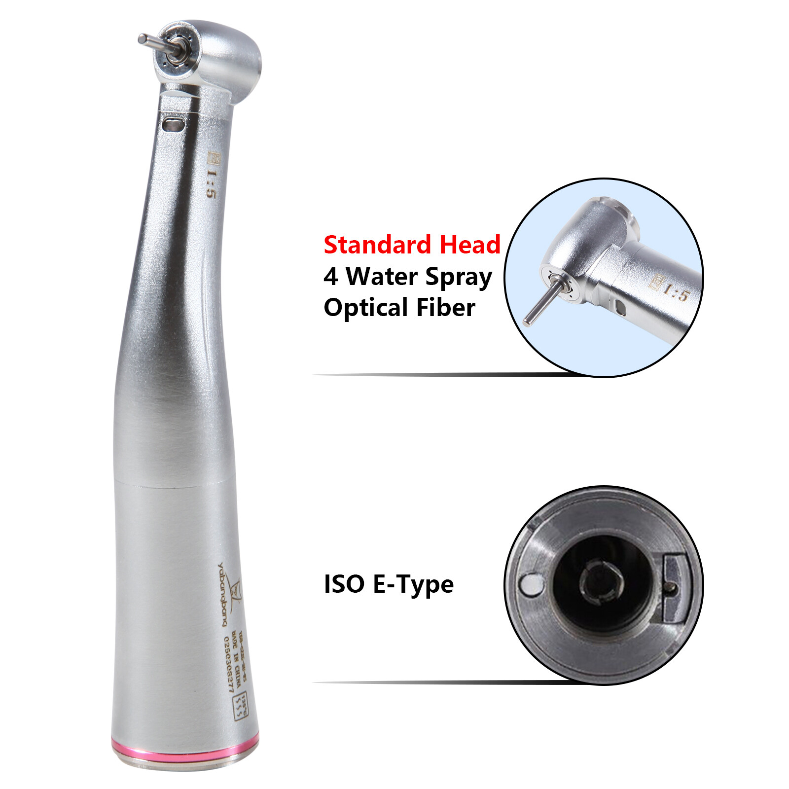 1-5 Pcs Dental 1:5 LED Contra Angle Fiber Optic Handpiece Fit KaV NSK Motor