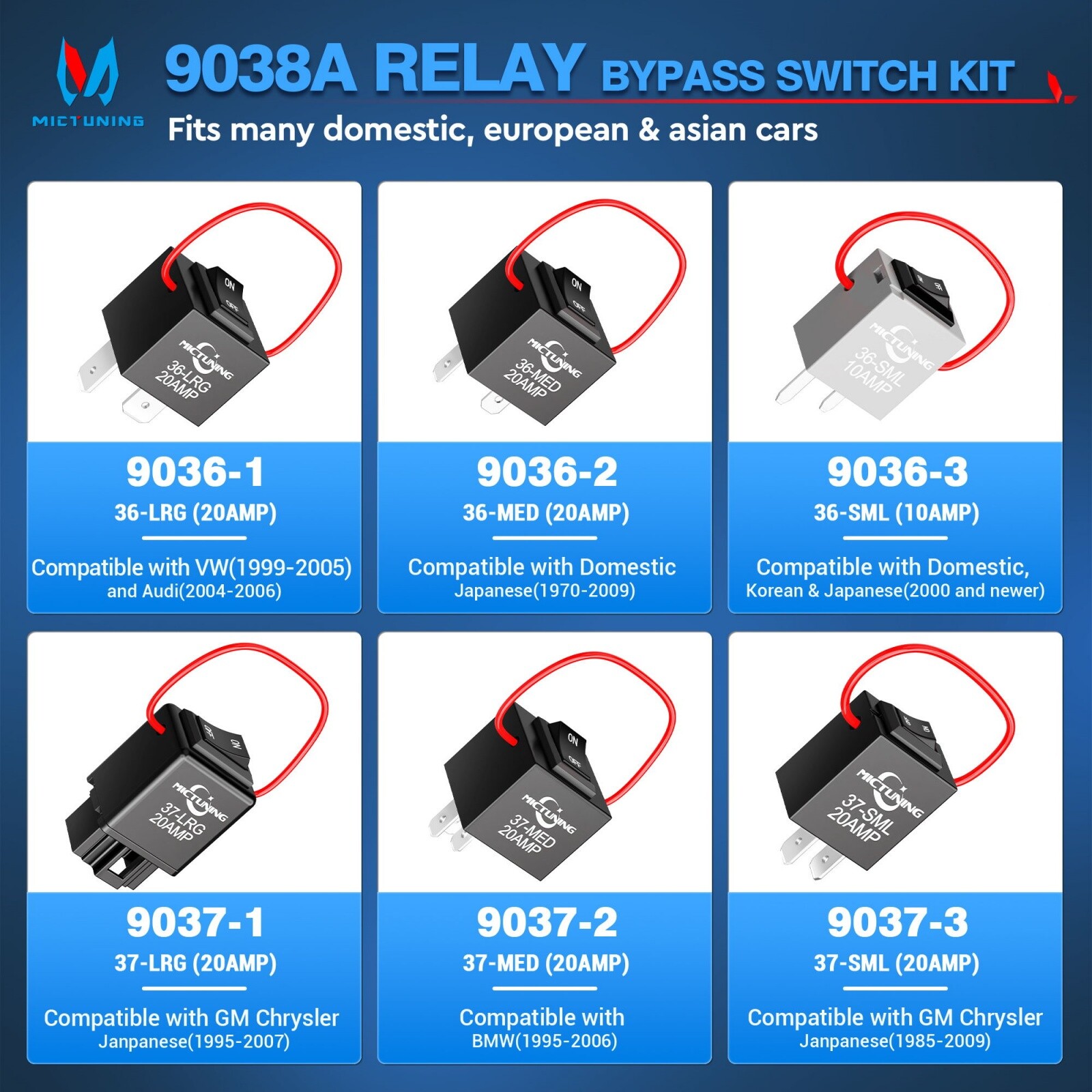 1 Set 9038A Relay Bypass Switch with Amp Loop Relay Tester Diagnostic Scan Tool