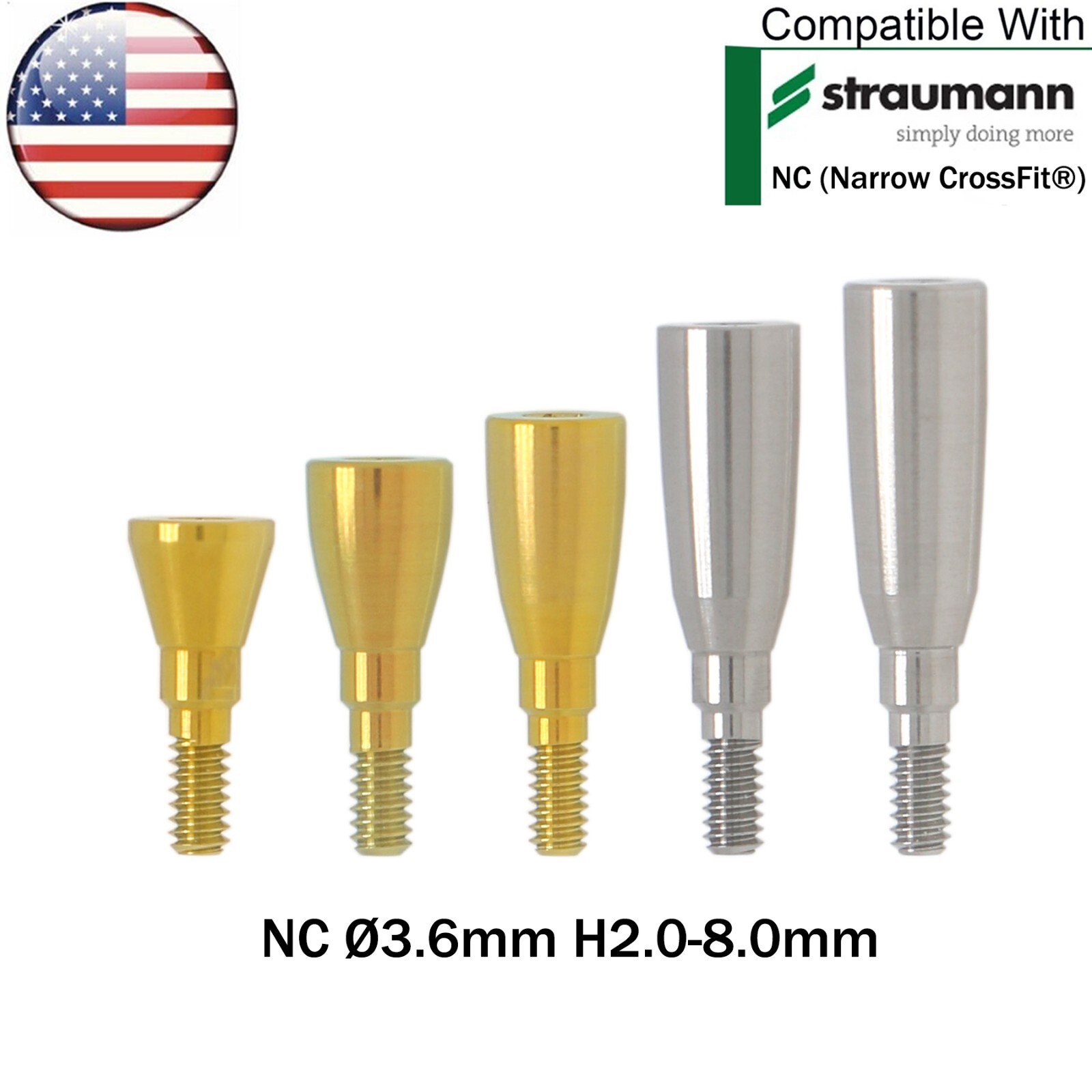US Dental Healing Abutment Healing Closure Caps NC/RC Straumann ITI Bone Level