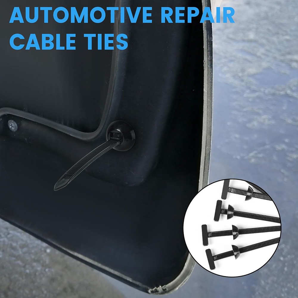 Black Universal Nylon Cable Tie Buckle Heavy Duty Self-Locking Universal Zip T