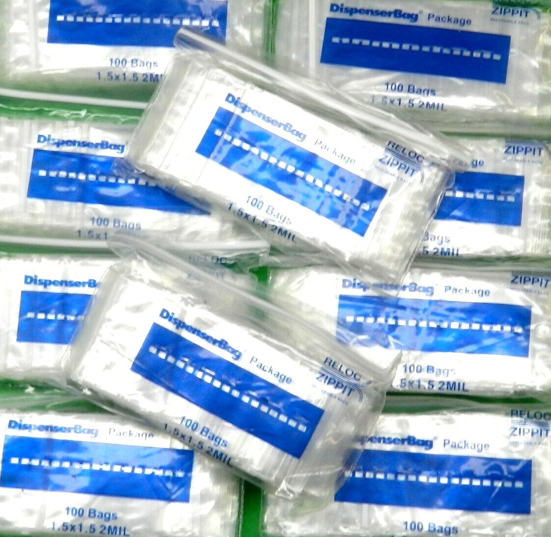 1000 Reloc Zippit Bags 1-1/2 x 1-1/2 Clear Square 1.5 x 1.5″ Poly Baggies 1,000